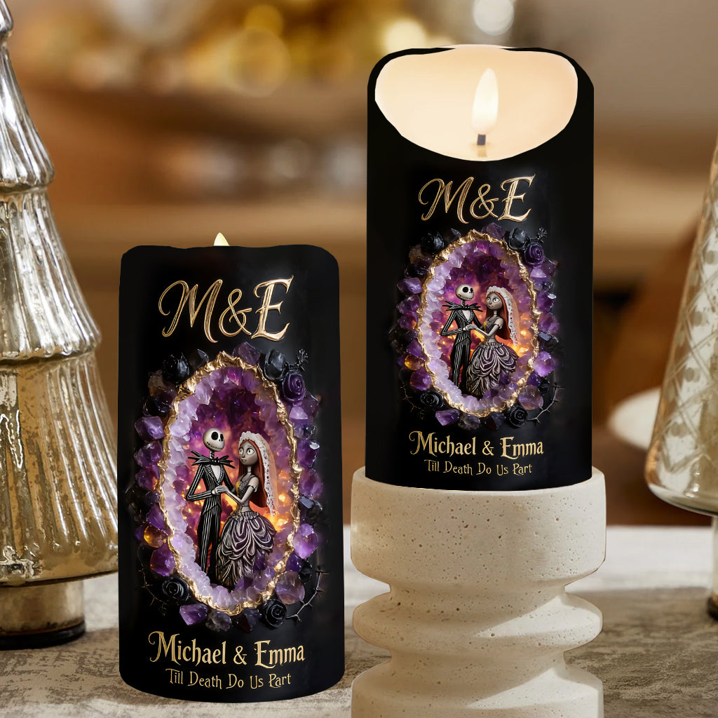 Til Death Do Us Part - Personalized Nightmare Flameless Candle