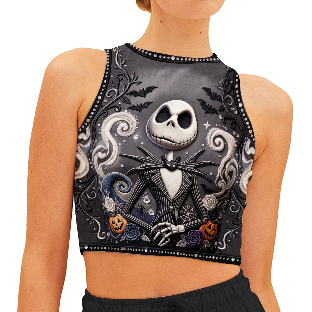 Halloween Nightmare - Personalized Nightmare Flare Pants & Crop Tanktop