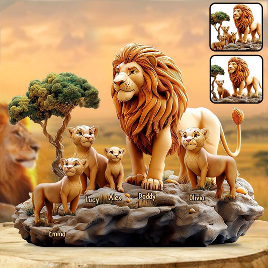 Lion Father - Personalized Custom Shaped Acrylic Plaque