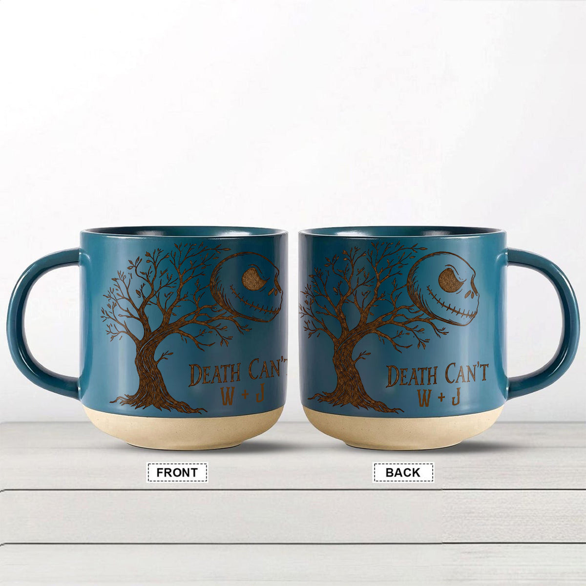 Death Can't Part Us - Personalized Nightmare Printed Pottery Mug