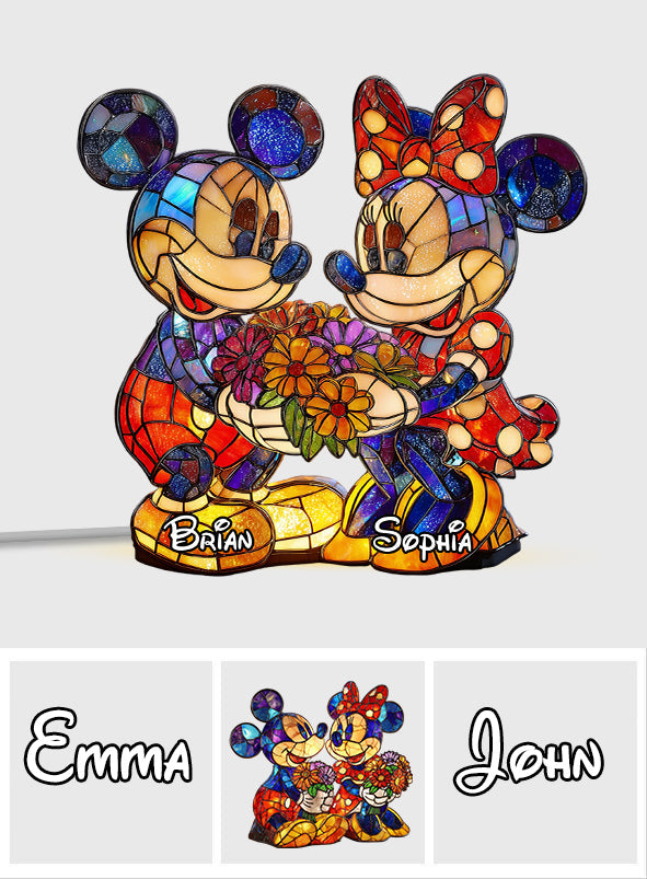 Magical Couple - Personalized Mouse Acrylic LED Night Light