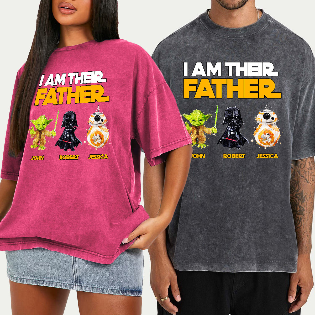 I Am Their Father - Personalized Father Wash T-shirt