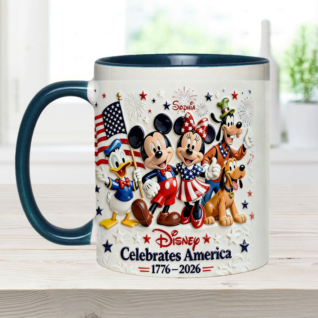 Celebrate USA’s 250th Anniversary - Personalized Mouse Accent Mug & Coaster