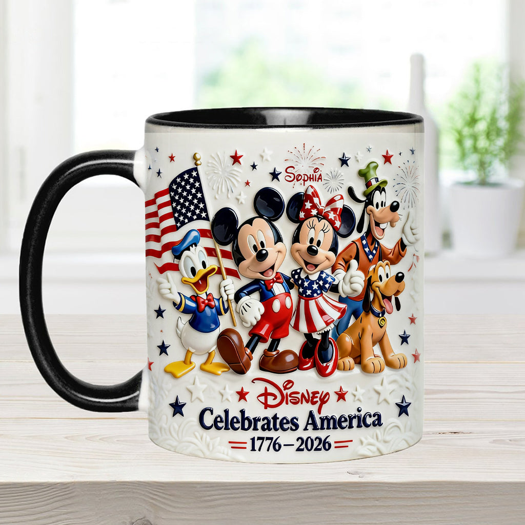Celebrate USA’s 250th Anniversary - Personalized Mouse Accent Mug & Coaster