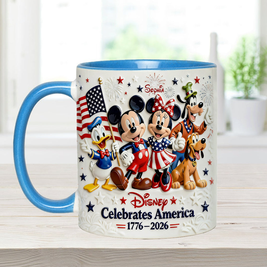 Celebrate USA’s 250th Anniversary - Personalized Mouse Accent Mug & Coaster