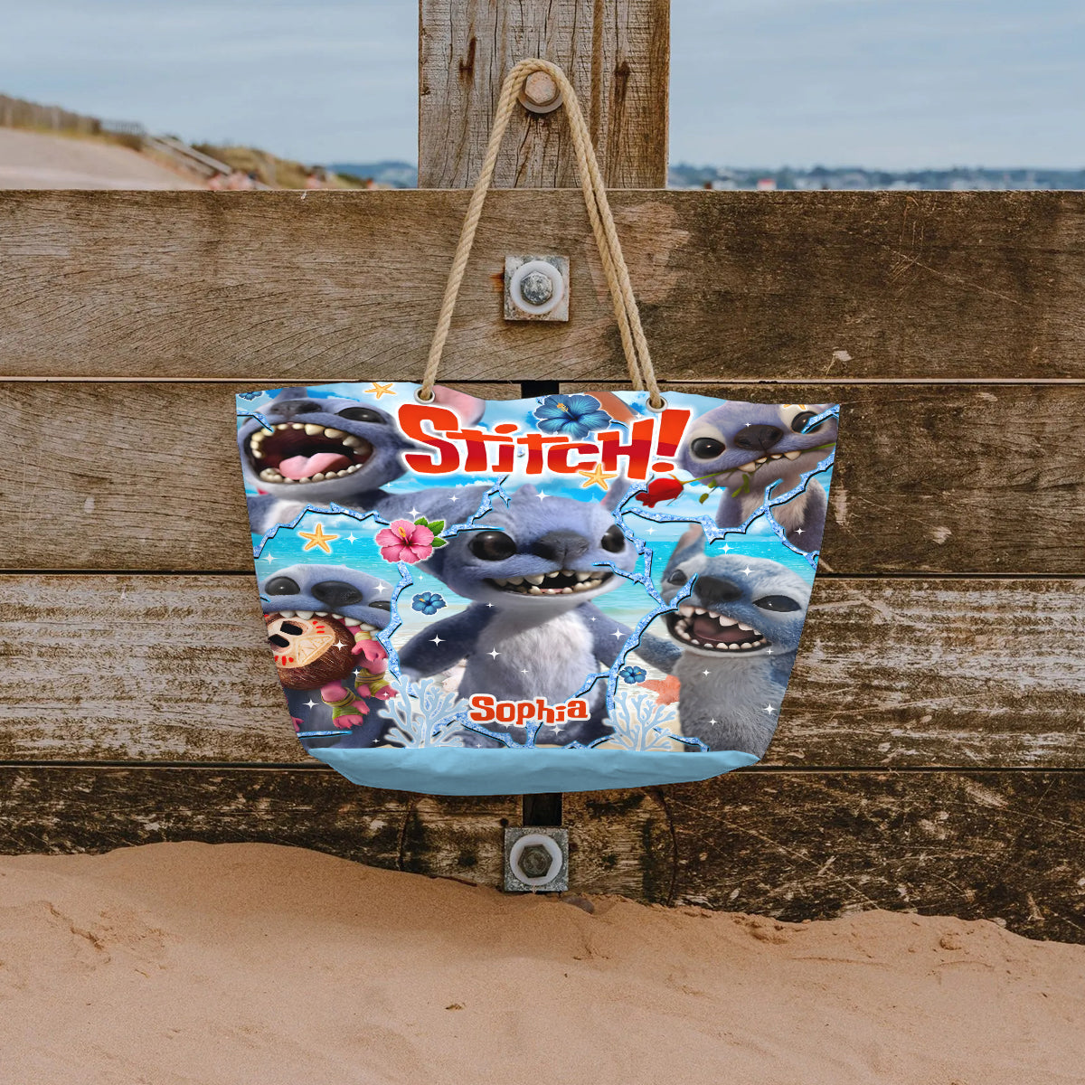 Ohana Means Family - Personalized Ohana Beach Bag