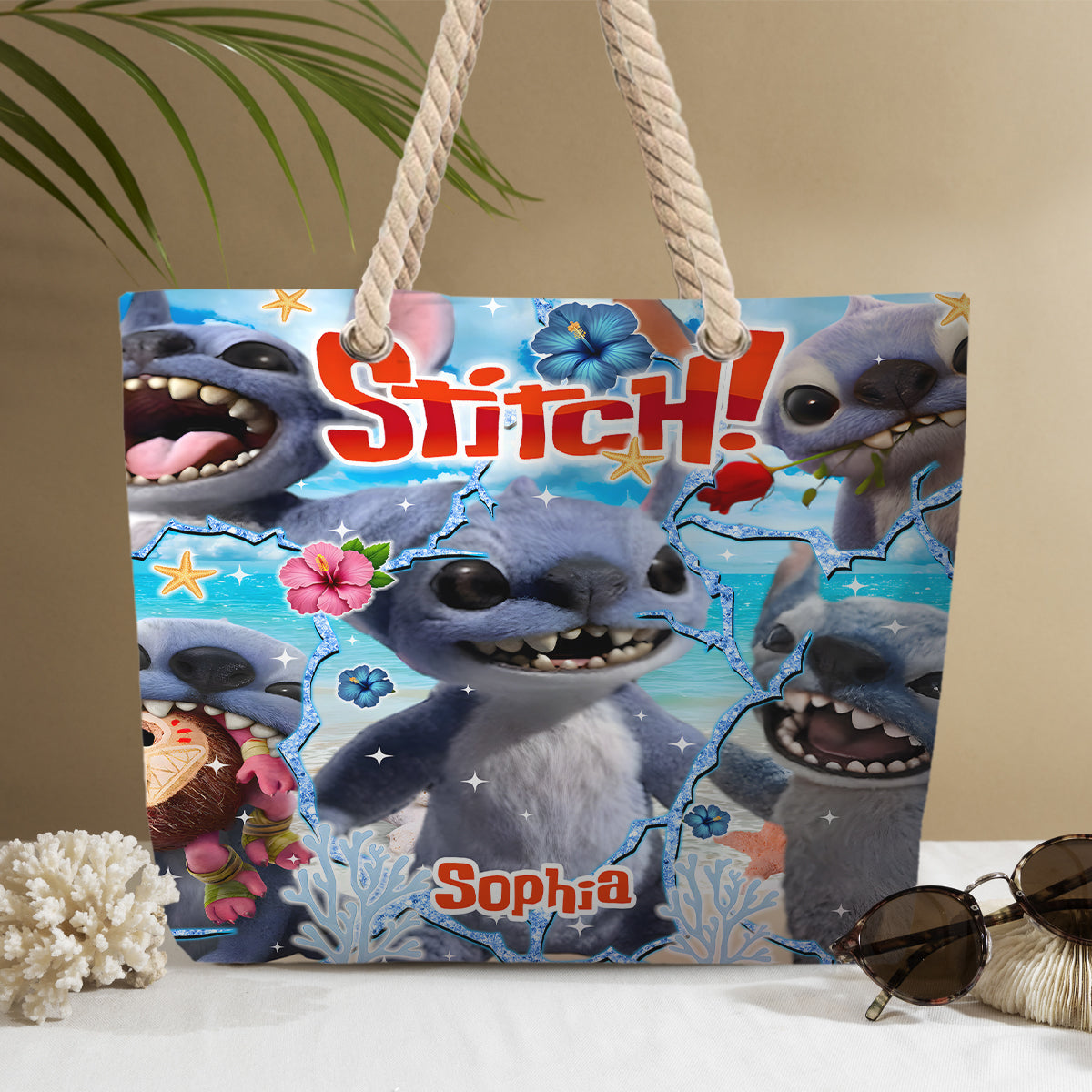 Ohana Means Family - Personalized Ohana Beach Bag
