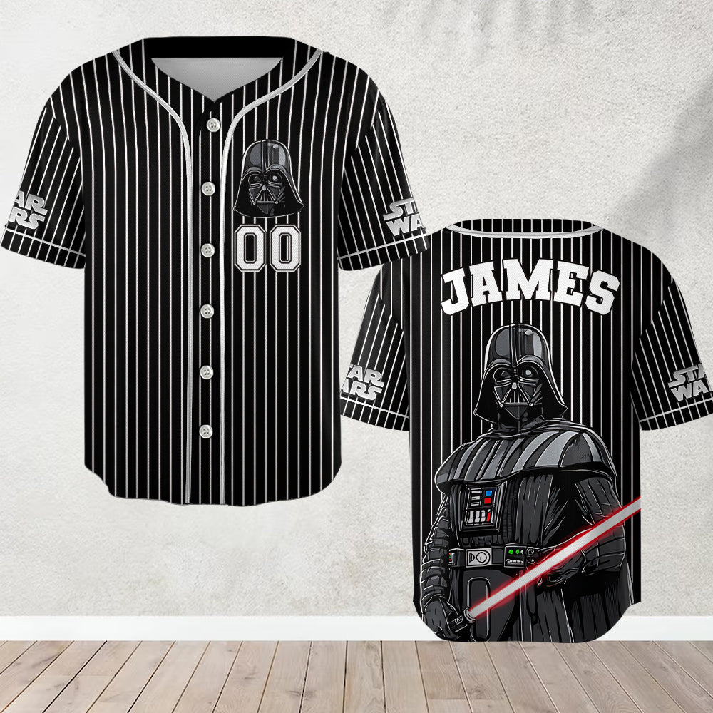 Dark Galactic Enforcer - Personalized The Force Baseball Jersey