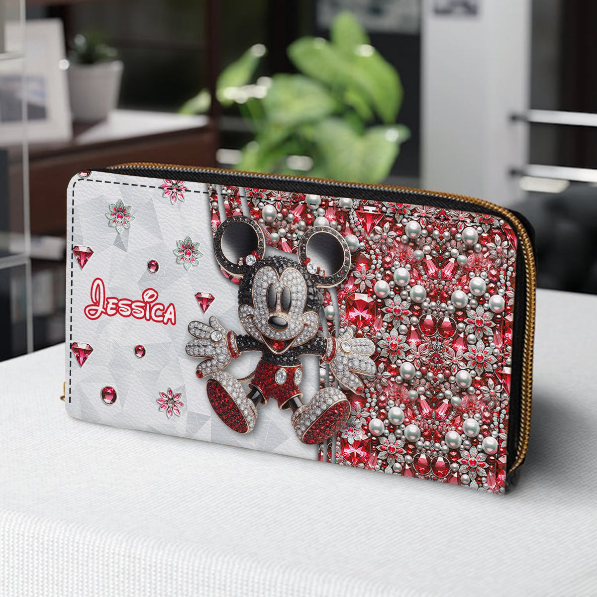 Magical Mouse - Personalized Mouse Leather Long Wallet