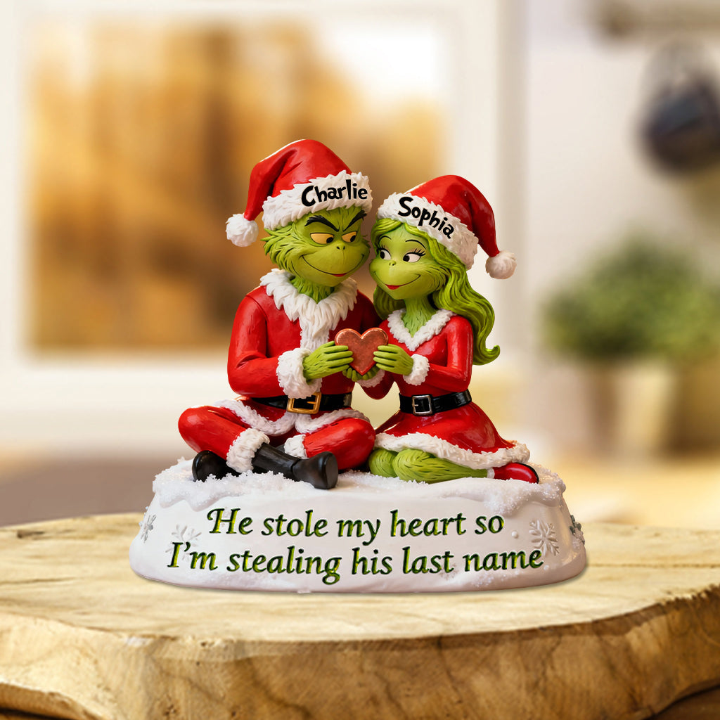 He Steal My Heart - Personalized Stole Christmas Custom Shaped Acrylic Plaque
