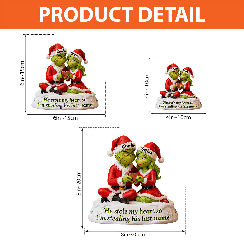 He Steal My Heart - Personalized Stole Christmas Custom Shaped Acrylic Plaque