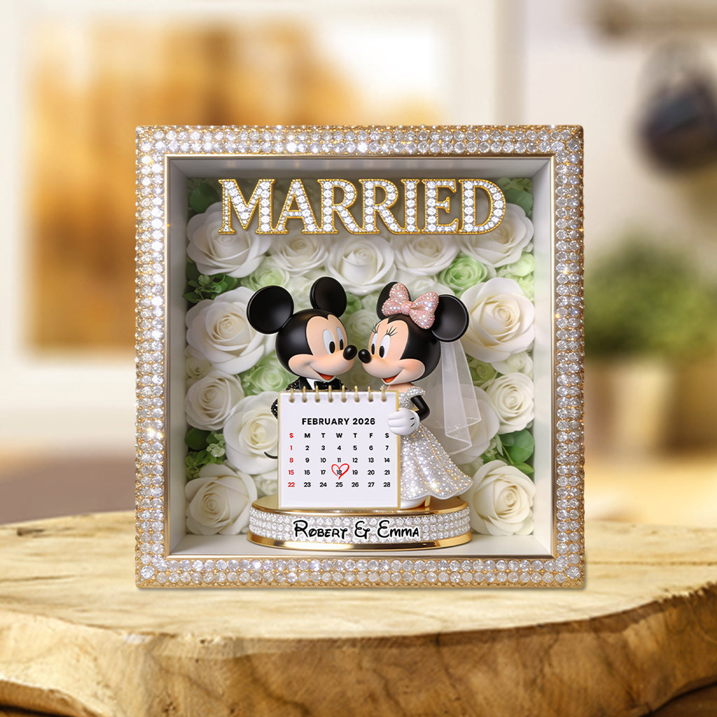 Happy Anniversary - Personalized Mouse Custom Shaped Acrylic Plaque