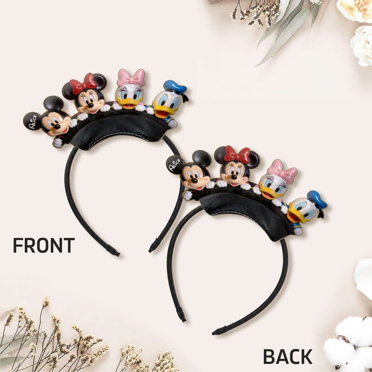 Funny Cartoon Mouse - Personalized Mouse Shaped Leather Headband