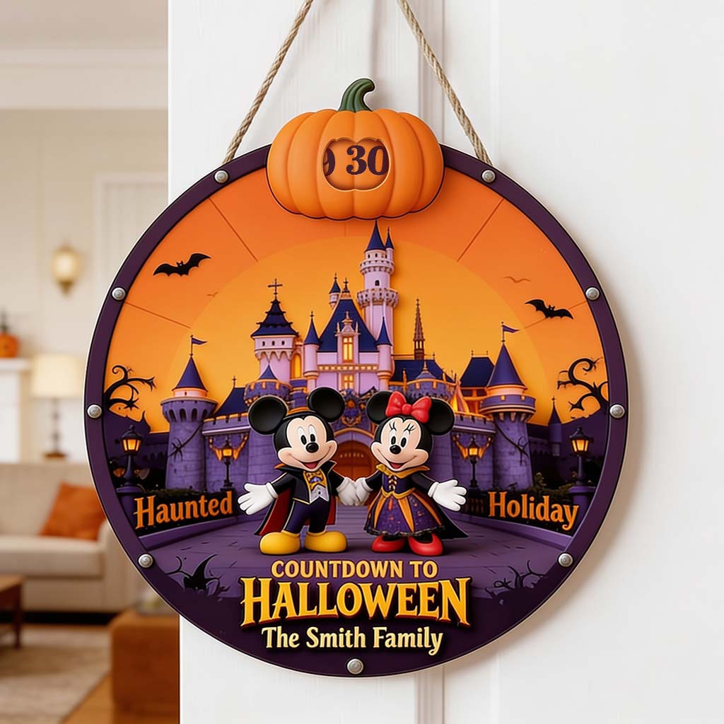 Countdown To Halloween - Personalized Dream Trip Spinner Sign Custom Shape