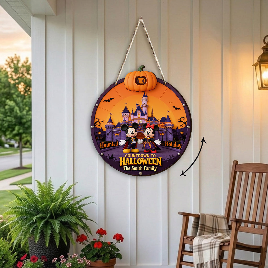 Countdown To Halloween - Personalized Dream Trip Spinner Sign Custom Shape