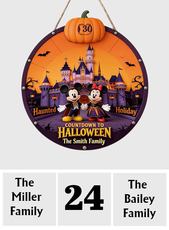 Countdown To Halloween - Personalized Dream Trip Spinner Sign Custom Shape