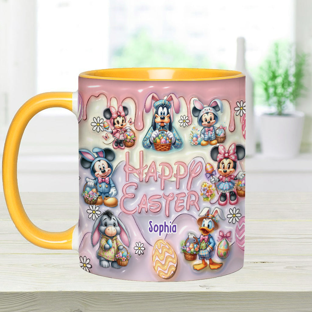 Happy Easter - Personalized Mouse Accent Mug