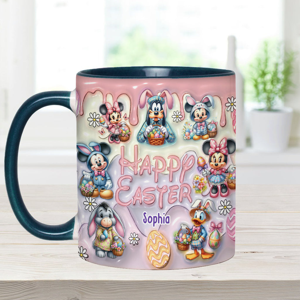 Happy Easter - Personalized Mouse Accent Mug