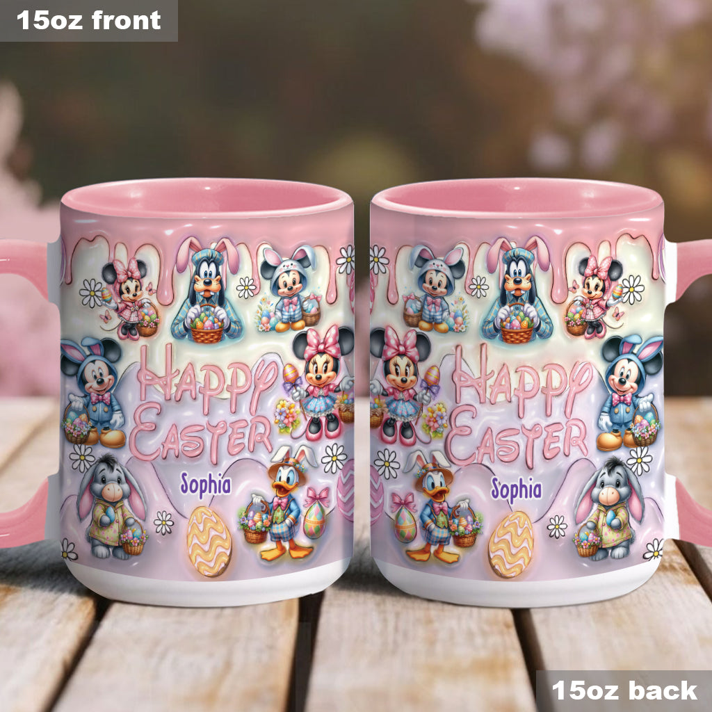 Happy Easter - Personalized Mouse Accent Mug