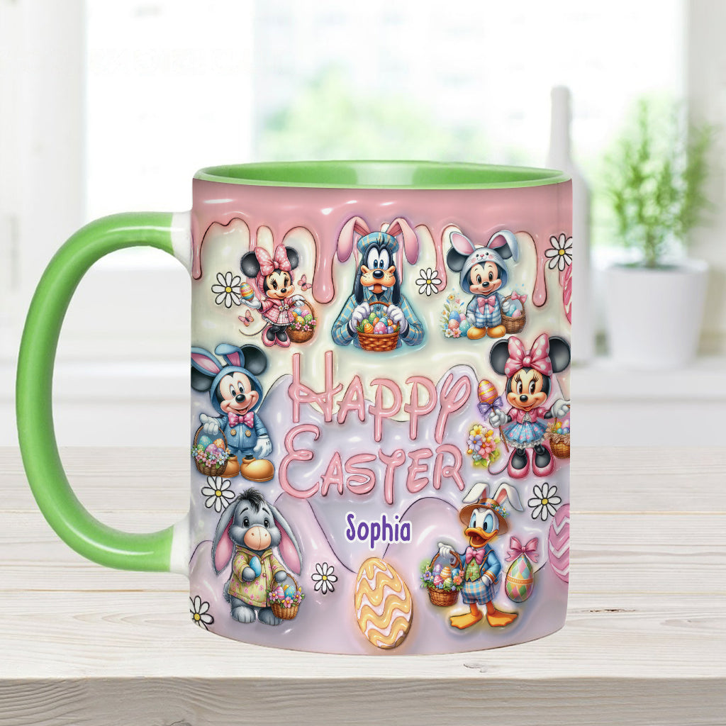 Happy Easter - Personalized Mouse Accent Mug