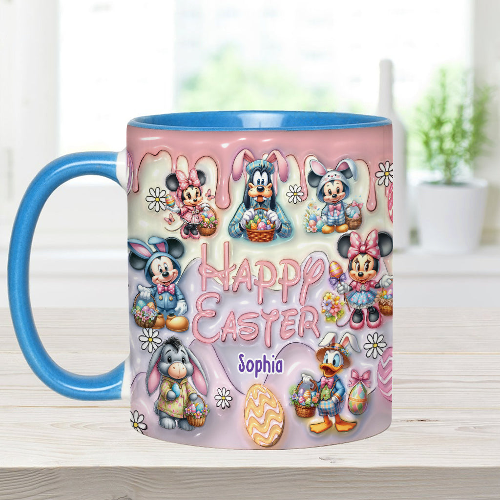 Happy Easter - Personalized Mouse Accent Mug