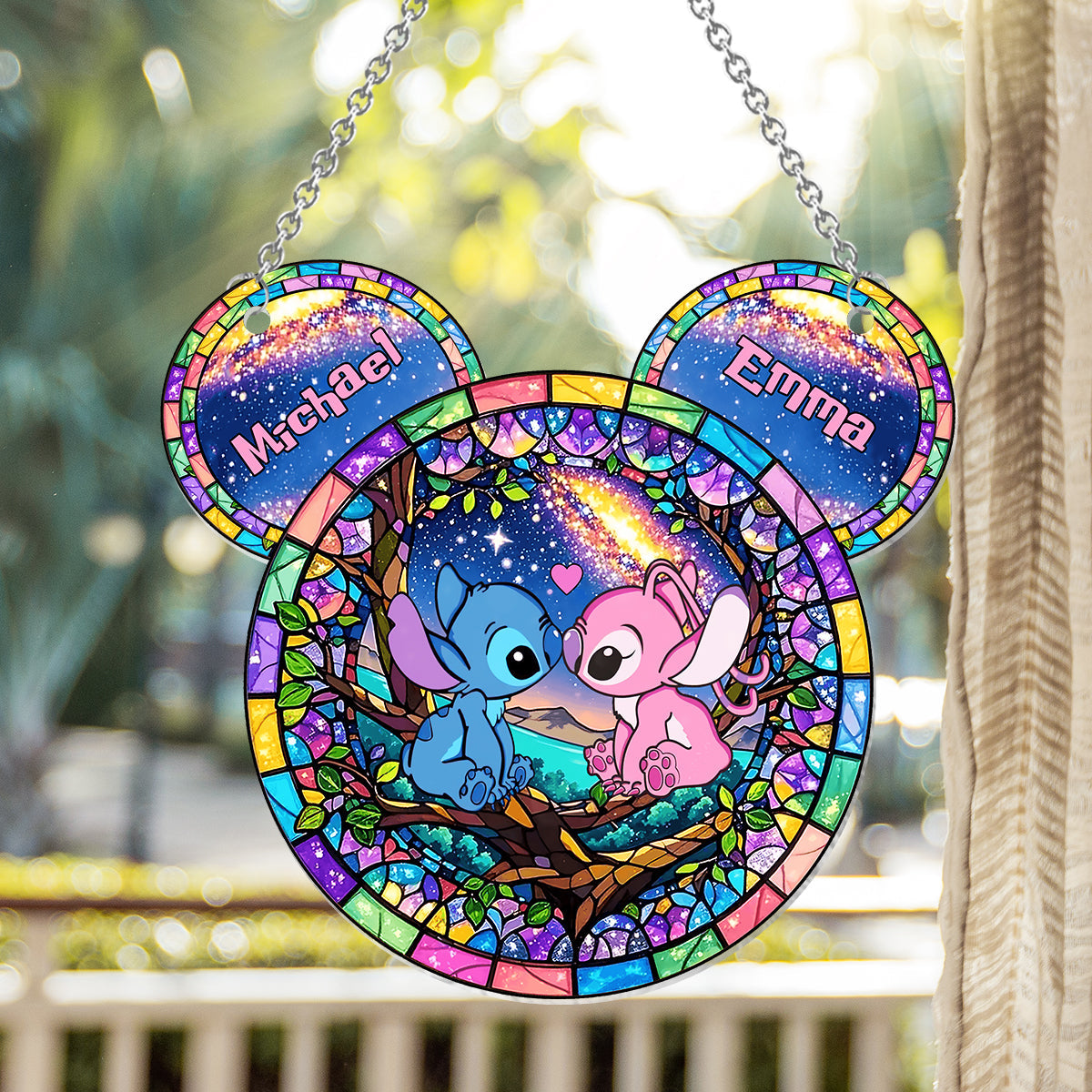 You & Me - Personalized Ohana Window Hanging Suncatcher Ornament