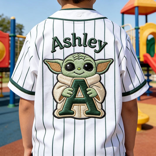 Galaxy Character Alphabet - Personalized The Force Baseball Jersey