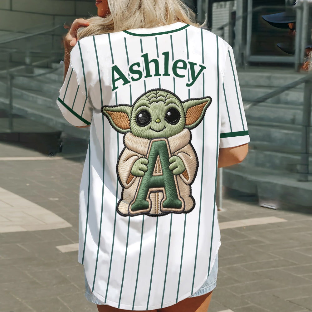 Galaxy Character Alphabet - Personalized The Force Baseball Jersey