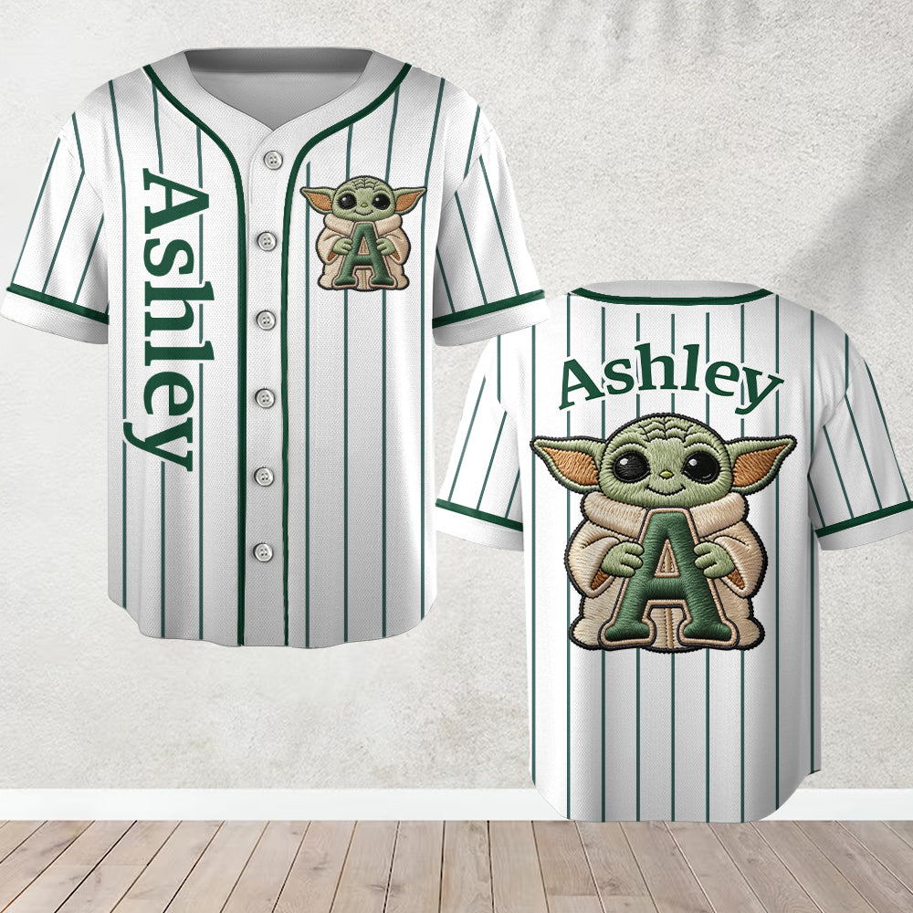 Galaxy Character Alphabet - Personalized The Force Baseball Jersey