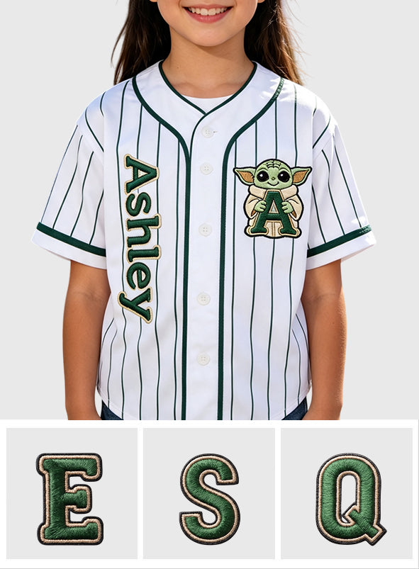 Galaxy Character Alphabet - Personalized The Force Baseball Jersey