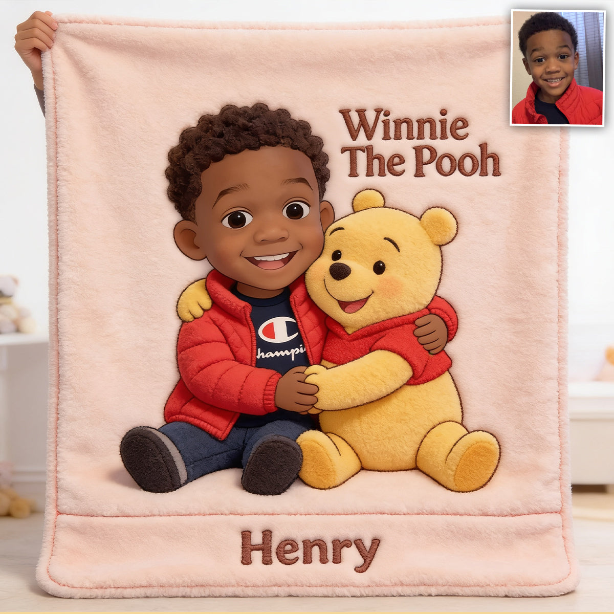 Best Friends - Personalized Yellow Bear Blanket