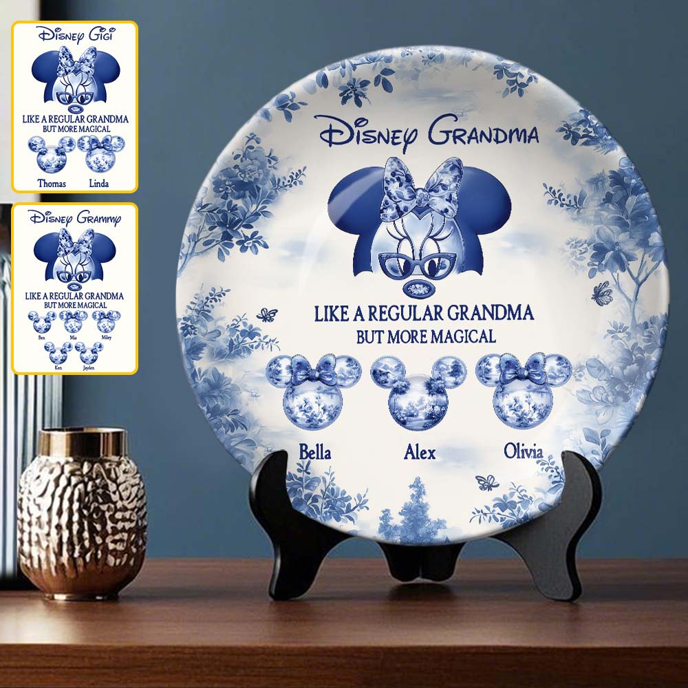 Magic Grandma - Personalized Mouse Ceramic Round Plate