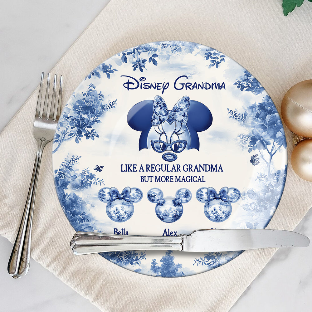 Magic Grandma - Personalized Mouse Ceramic Round Plate