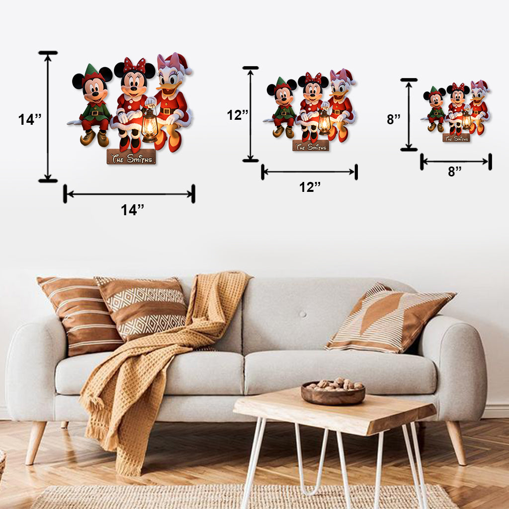 Magical Christmas - Personalized Mouse Cut Metal Sign