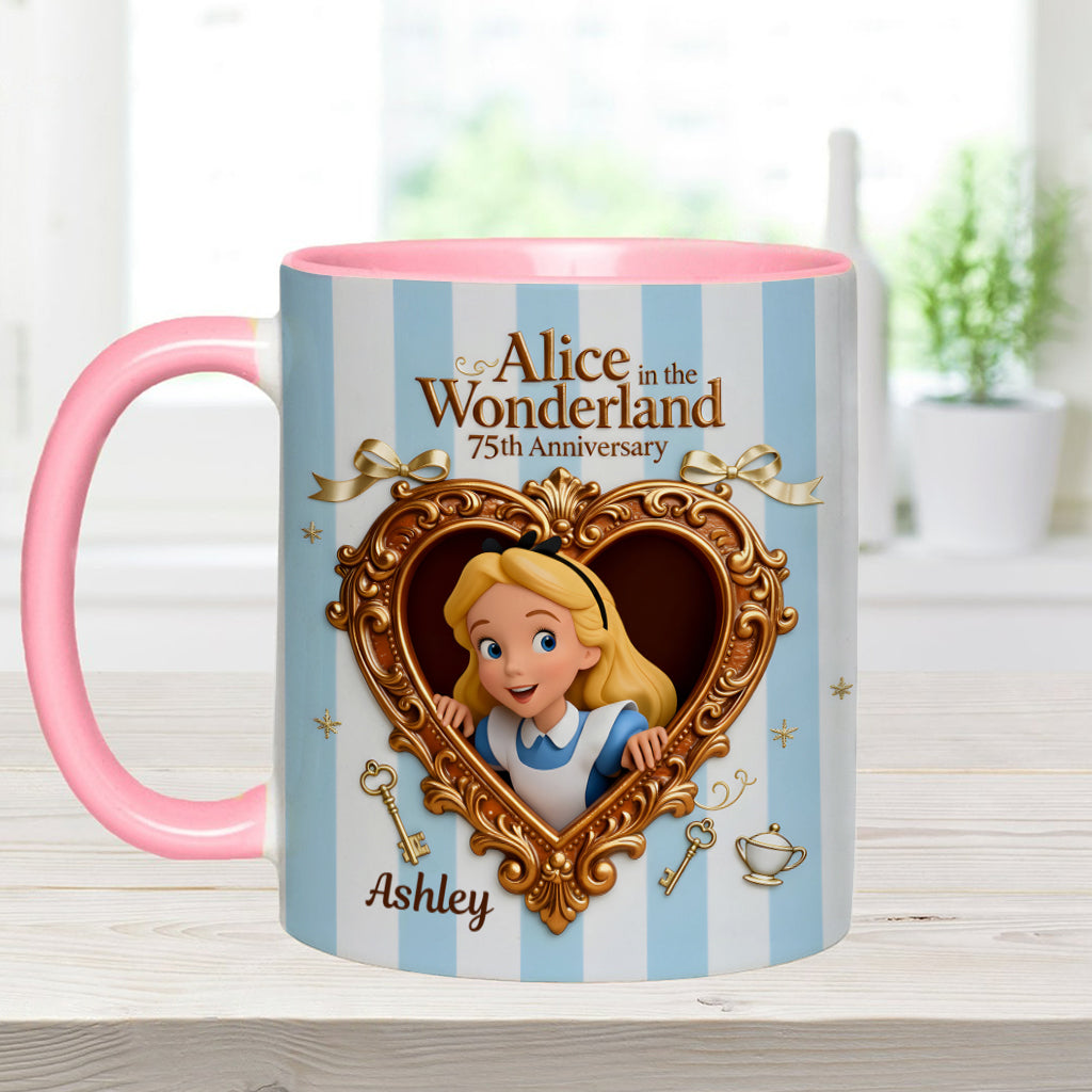 Wonder Gorl, Drink Me Mug - Personalized Mouse Accent Mug