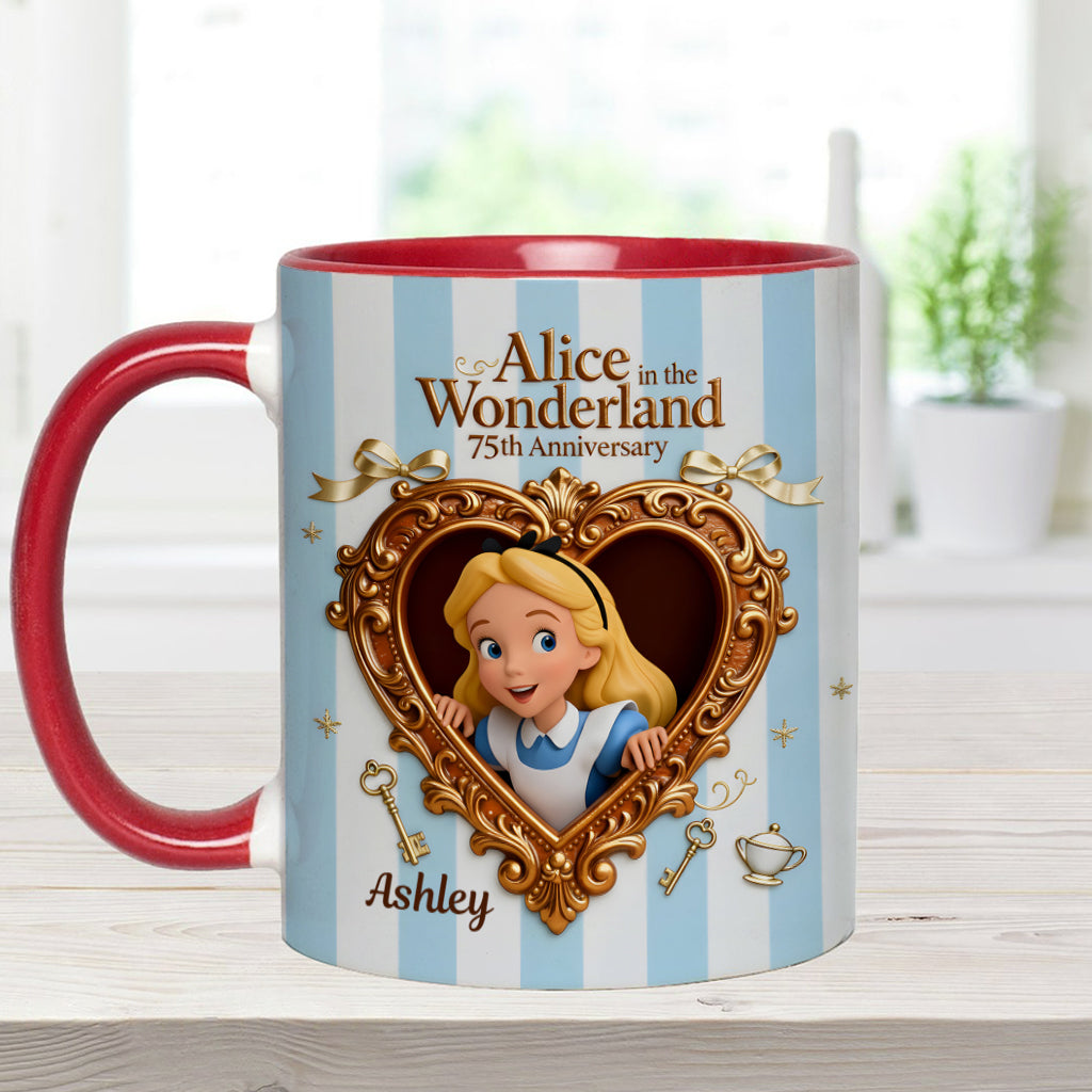 Wonder Gorl, Drink Me Mug - Personalized Mouse Accent Mug