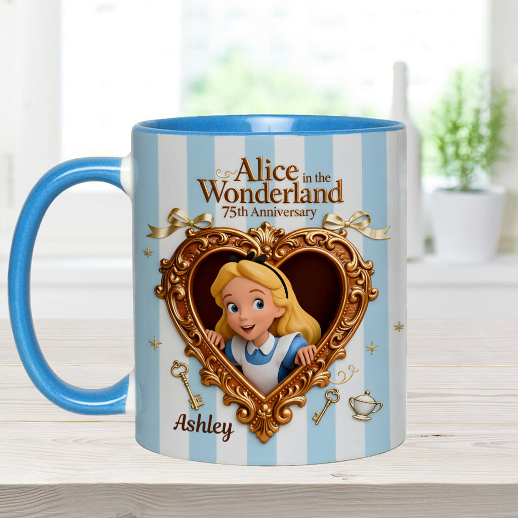 Wonder Gorl, Drink Me Mug - Personalized Mouse Accent Mug
