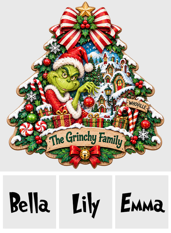 Welcome To Our Christmas House - Personalized Stole Christmas Custom Shaped Wood Sign