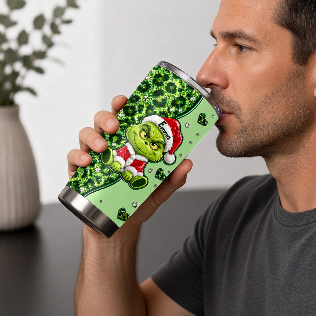Merry Greenmas - Personalized Stole Christmas Tumbler