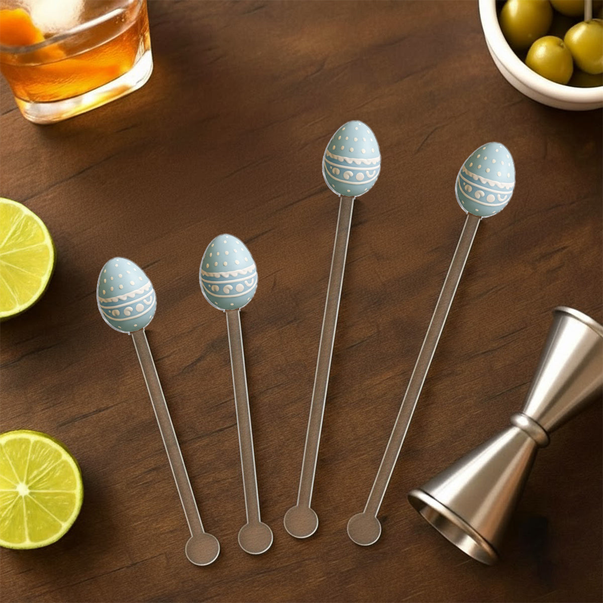 Easter's Day Magical Friends - Personalized Mouse Set Accent Mug with Acrylic Stirrers
