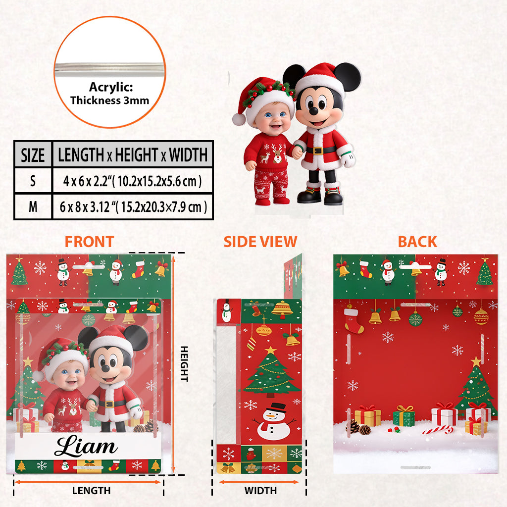 Christmas Cartoon Character Gift Box - Personalized Mouse Acrylic Display Box