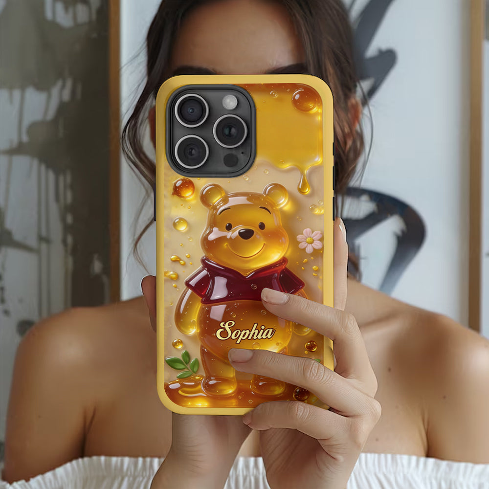 Cute Jelly Bear - Personalized Yellow Bear Full Print Phone Case