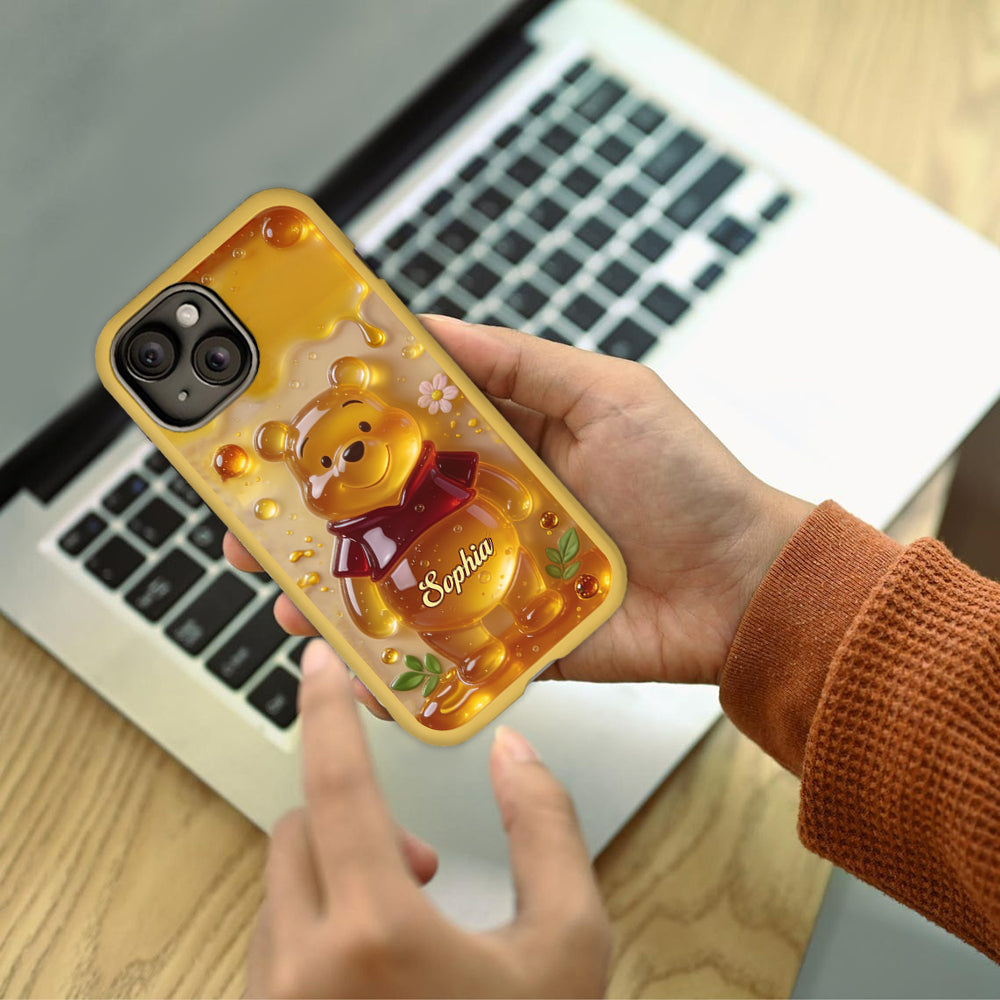 Cute Jelly Bear - Personalized Yellow Bear Full Print Phone Case