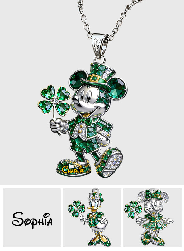 Lucky Charm Magical Mouse Ears - Personalized Mouse Shaped Metal Pendant Necklace