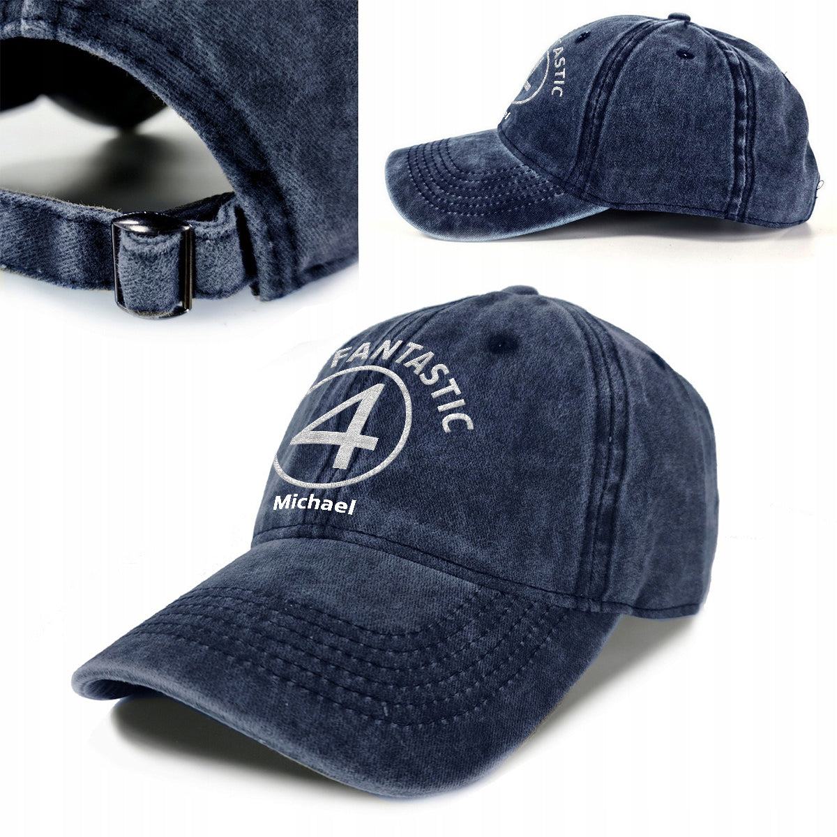 The Fantastic - Personalized Marvelous Universe Washed Denim Cap