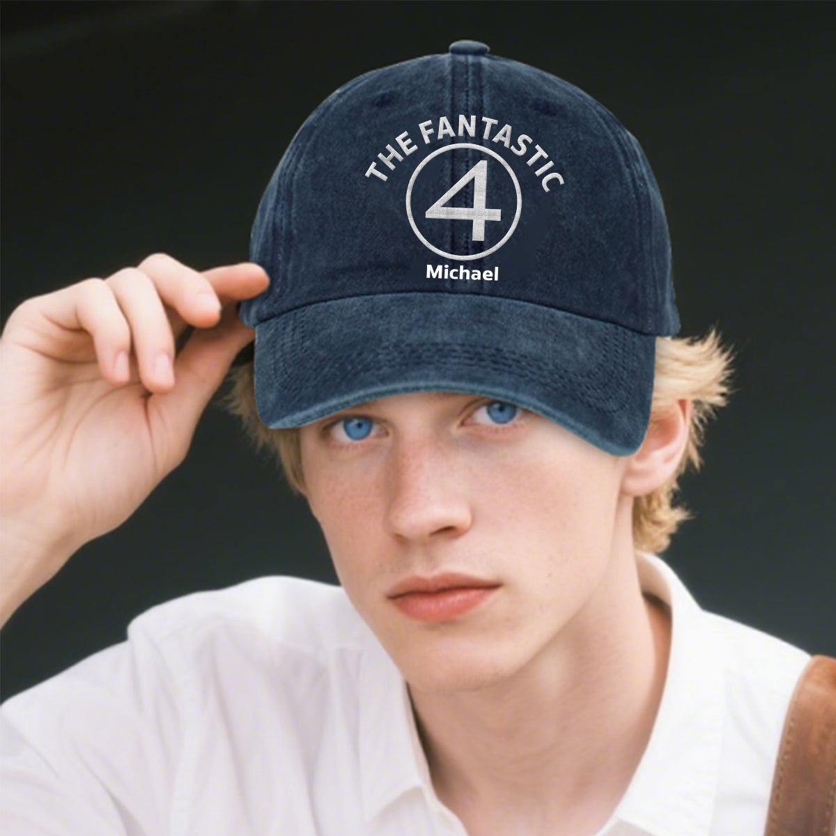 The Fantastic - Personalized Marvelous Universe Washed Denim Cap