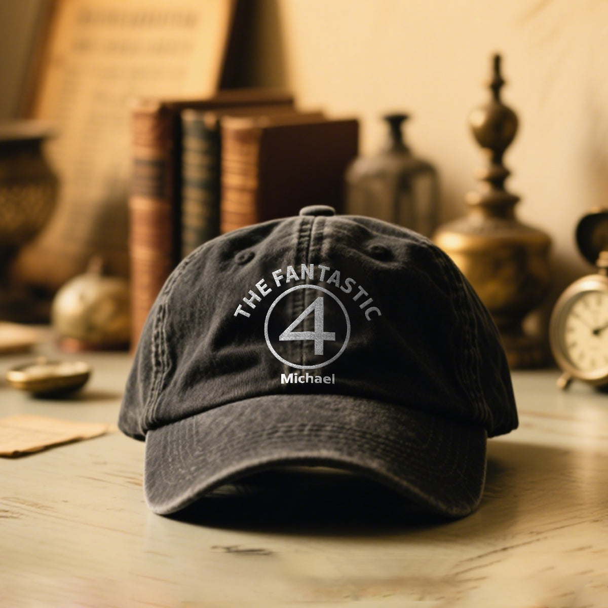 The Fantastic - Personalized Marvelous Universe Washed Denim Cap