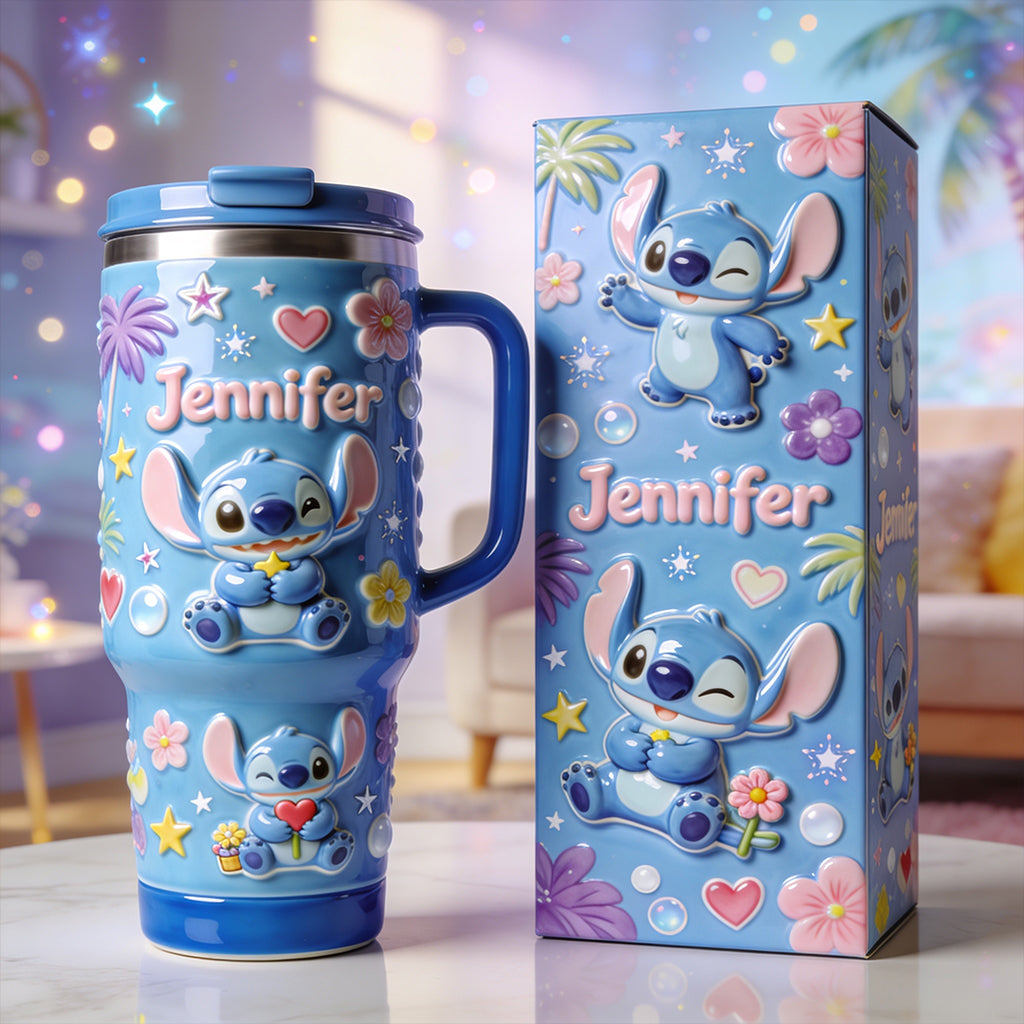 Ohana Means Family - Personalized Ohana Tumbler With Handle