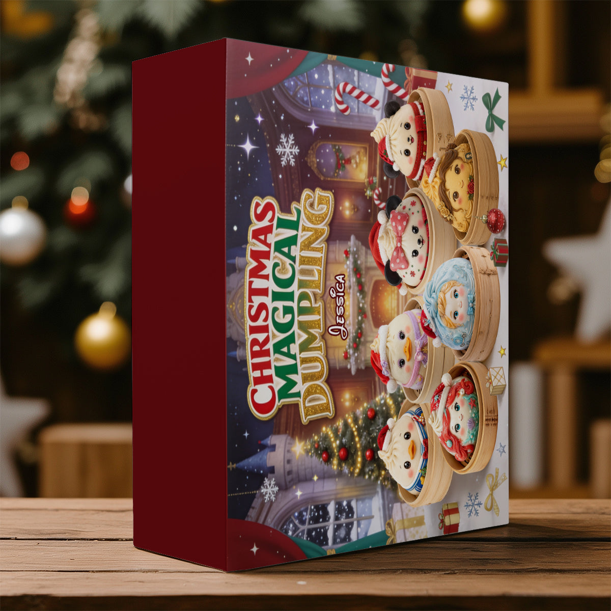 Magical Dumpling Christmas Gift Set - Personalized Mouse Folded Advent Calendar With Ornaments