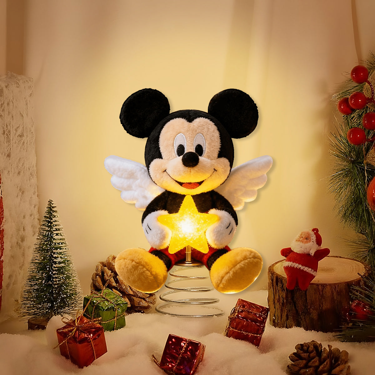 Merry Christmas - Personalized Mouse LED Light Tree Topper